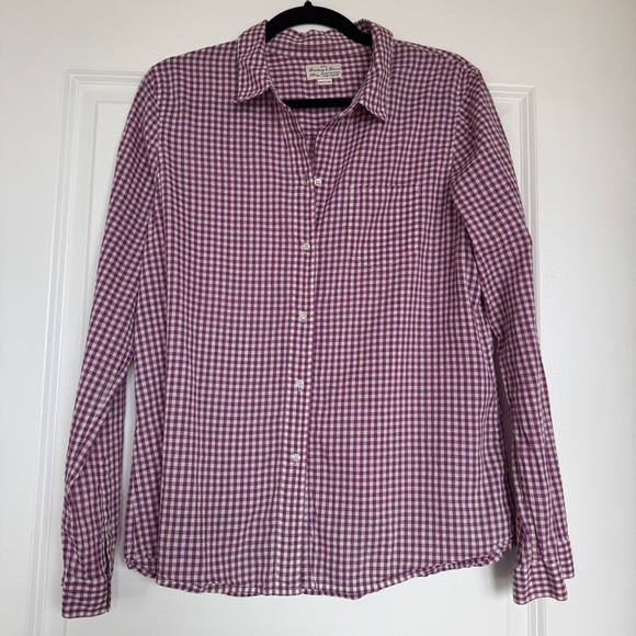 Madewell Tops - MADEWELL Broadway & Broome Women’s Gingham Boyshirt Button-Down Shirt Large EUC